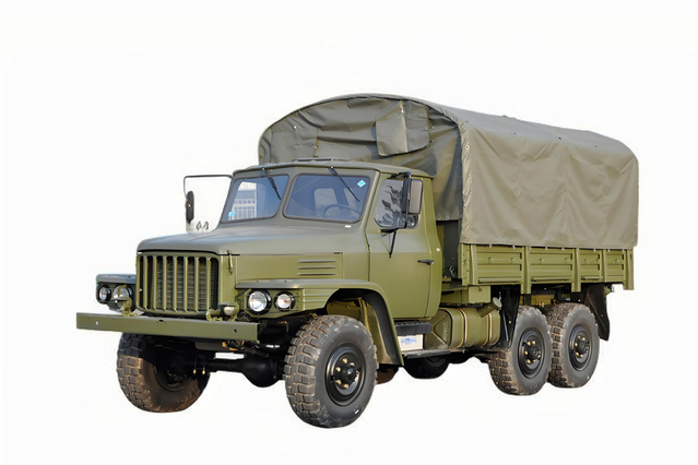 DFEQ2082 kendaraan transportasi rekayasa khusus off-road_penggerak enam roda kaca ganda 240 truk kargo 170 tenaga kuda_2,5 ton meriam baja kecil 6*6 klasik 25Y