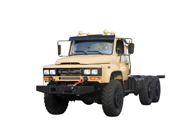 Sasis EQ2100E6D kendaraan transportasi jalan khusus off-road_penggerak enam roda 245 tip 140 truk_6×6DFkendaraan militer kargo kepala panjang klasik 190 tenaga kuda