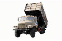 EQ2082 truk sampah khusus off-road_DF Penggerak enam roda klasik 240 tipper truk 170 tenaga kuda_meriam baja kecil 2,5 ton 6*6 transportasi teknik klasik 25Y
