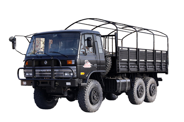 Truk khusus off-road 190 HP EQ2102G dengan tiang kanopi_Penggerak enam roda 245 produsen truk pengangkut kepala datar 153_6×6DFKonfigurasi kendaraan kargo kendaraan militer klasik 210 HP