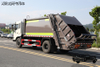 DFTruk sampah kompresi 4×2 kepala datar_190 tenaga kuda truk sanitasi 14 meter persegi_12 ton produsen truk pembersih sampah satu setengah baris
