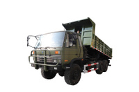 Tipping bucket 190 tenaga kuda EQ2102_Penggerak enam roda 246 kepala datar 153 kendaraan angkut khusus_6×6 off-road khusus tempat pembuangan kendaraan militer tua klasik