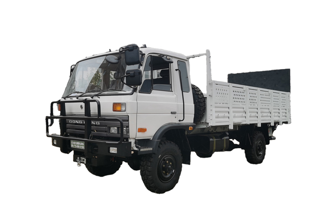 DFPenggerak empat roda kepala datar EQ2070 off-road elektro-hidraulik lift tailgate_153 sasis truk dimodifikasi truk platform pengangkat bongkar muat 1,5 ton