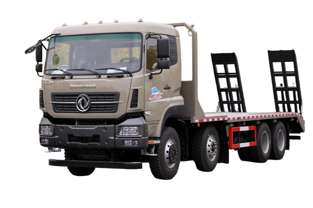 Weichai 375/Yuchai 420/Cummins 500 tenaga kuda 8×4 produsen truk pengangkut flatbed_15/20/25/30/35/40/50/60 ton empat poros sayur-sayuran, buah-buahan, sapi, domba dan babi kustomisasi truk_Empat depan dan delapan belakang DF kutipan truk pelat ekskavator