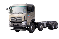 Weichai 375/Yuchai 420/Cummins 500 HP 8×4 pabrikan sasis truk pengangkut flatbed_15/20/25/30/35/40/50/60 ton empat poros sayur-sayuran, buah-buahan, sapi, domba dan babi kustomisasi truk_Kutipan platform ekskavator DF empat depan dan delapan belakang
