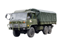Terpal tiang yang dapat dilepas 190/210 tenaga kuda EQ2102N truk khusus off-road baris ganda harga_penggerak enam roda 246 kepala datar 153 Produsen truk pengangkut pekerjaan tanah Lasha_6×6DF kendaraan militer klasik dengan konfigurasi kendaraan pasukan kargo AC di atas kepala